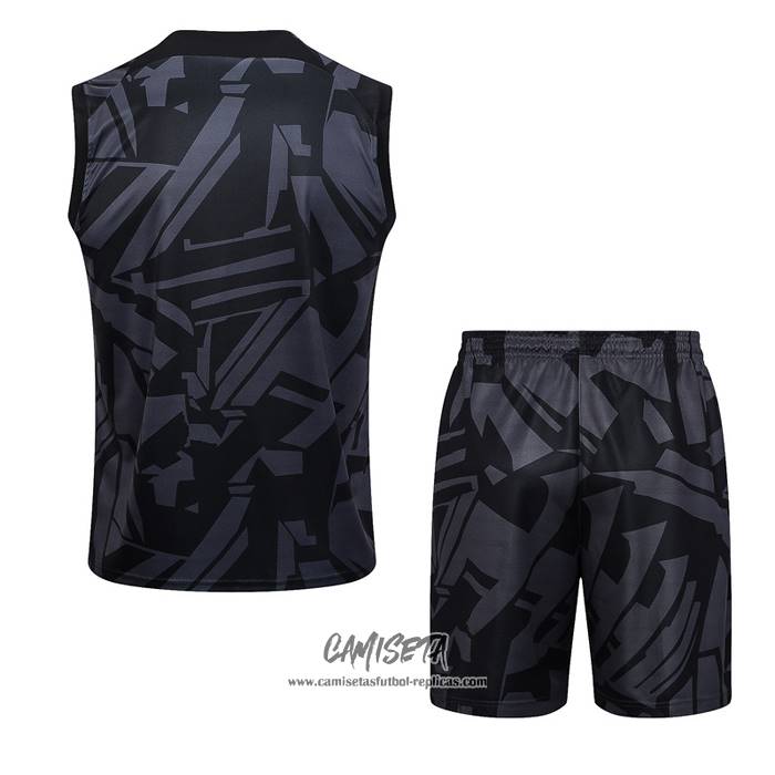Chandal del Paris Saint-Germain Jordan 2023-2024 Sin Mangas Negro y Gris
